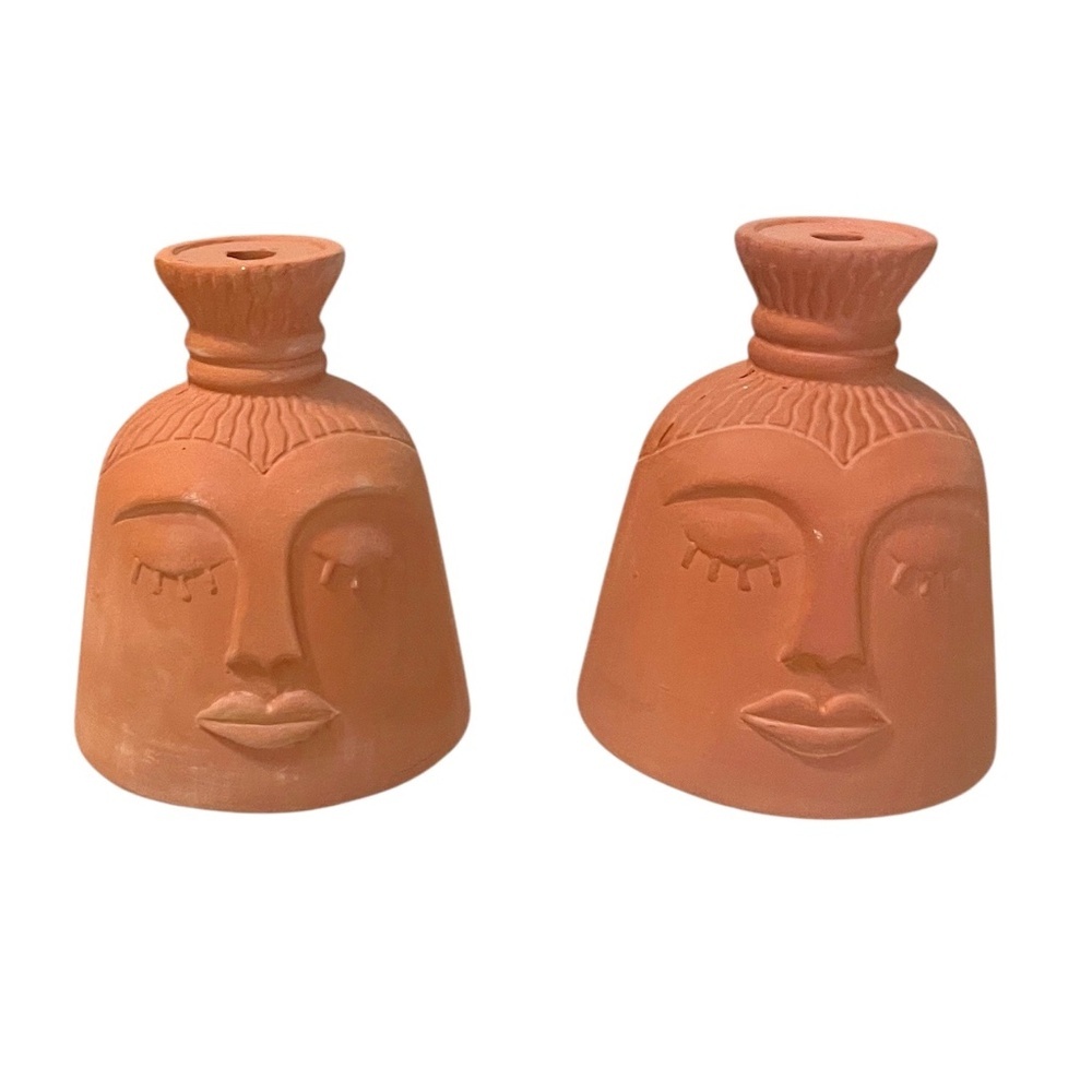 NEW Hand Crafted Terra-cotta / Clay‎ Sitting Planter